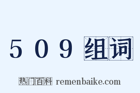 509组词是什么意思的图片